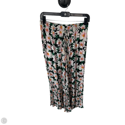 Pants Wide Leg By Angie In Black & Green, Size: 8