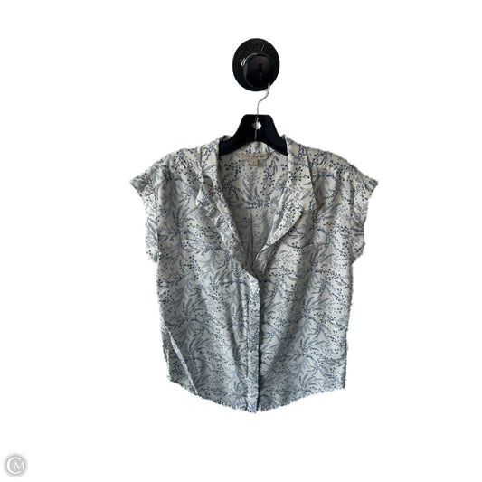 Top Short Sleeve By Jachs Girlfirend In Blue & White, Size: S