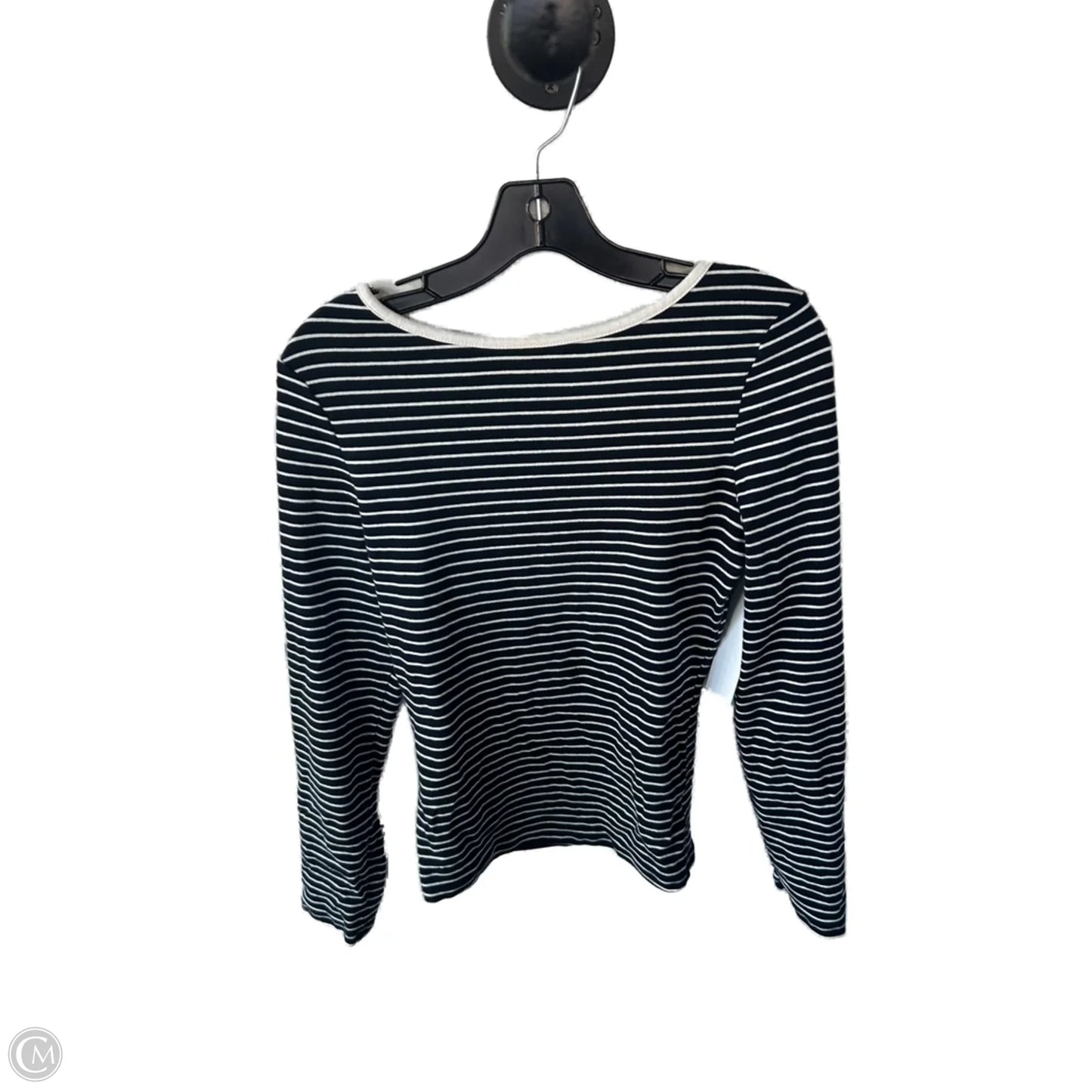 Top Long Sleeve Basic By Universal Thread In Blue & White, Size: M