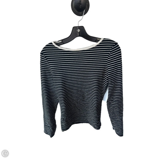 Top Long Sleeve Basic By Universal Thread In Blue & White, Size: M