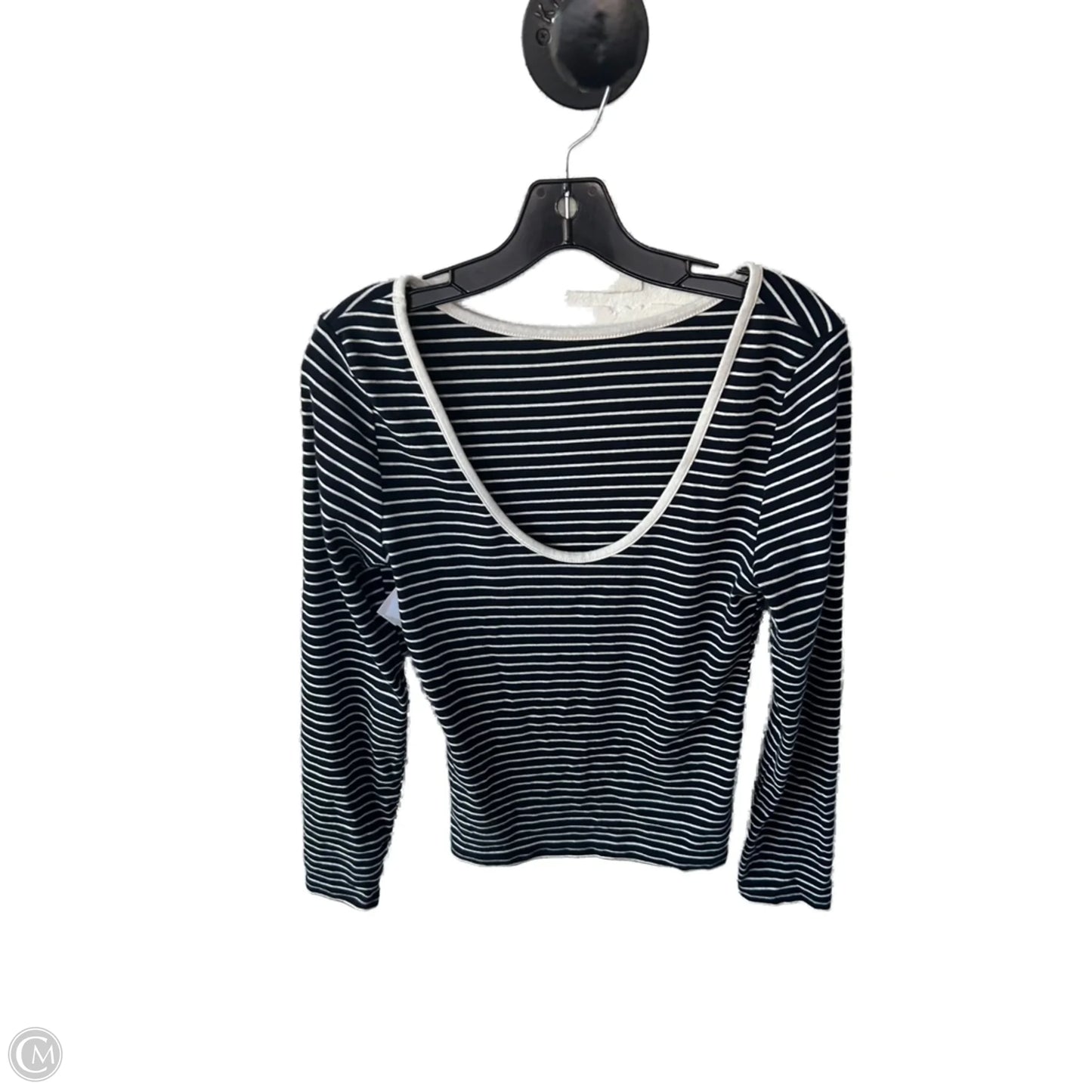 Top Long Sleeve Basic By Universal Thread In Blue & White, Size: M