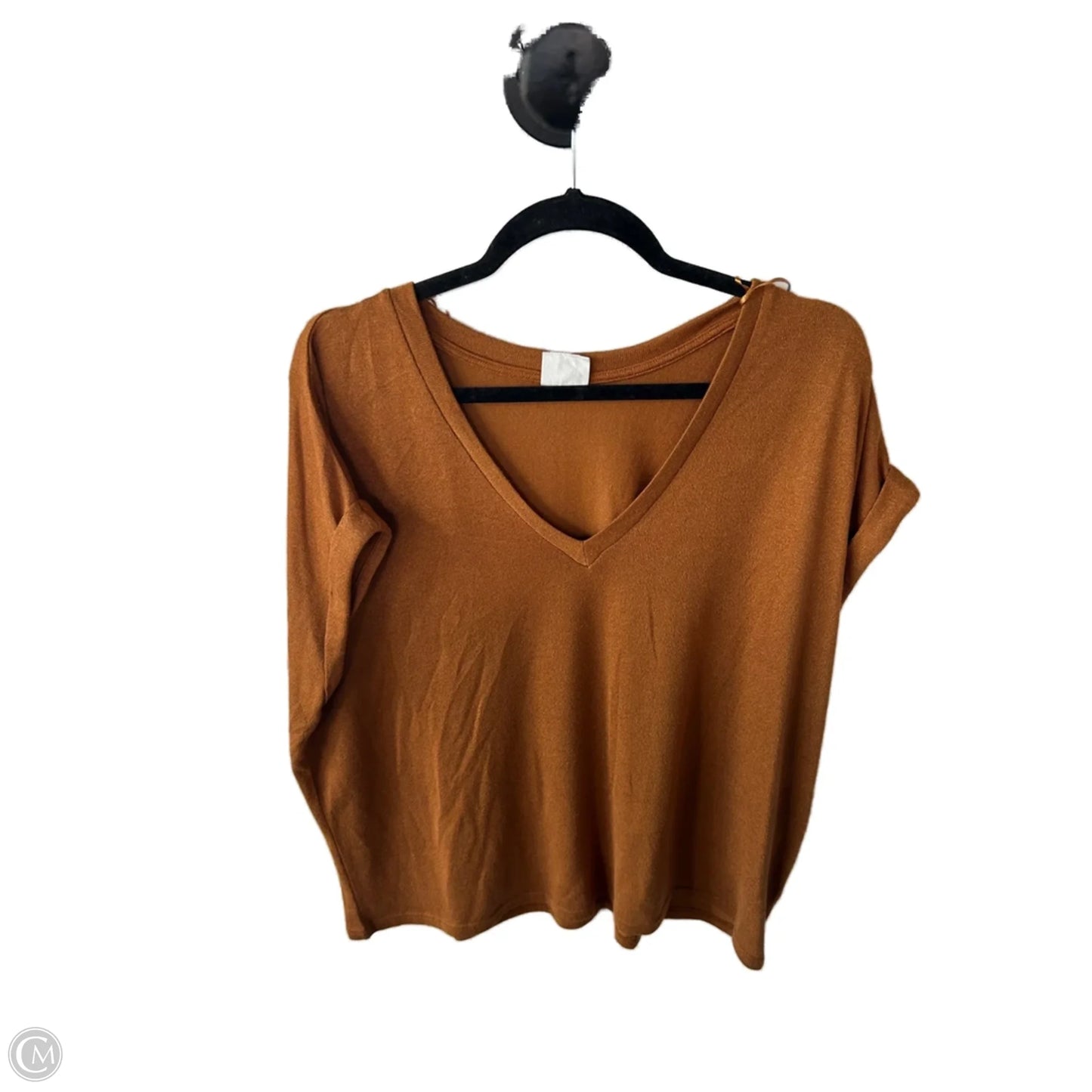 Top Short Sleeve Basic By Clothes Mentor In Orange, Size: L