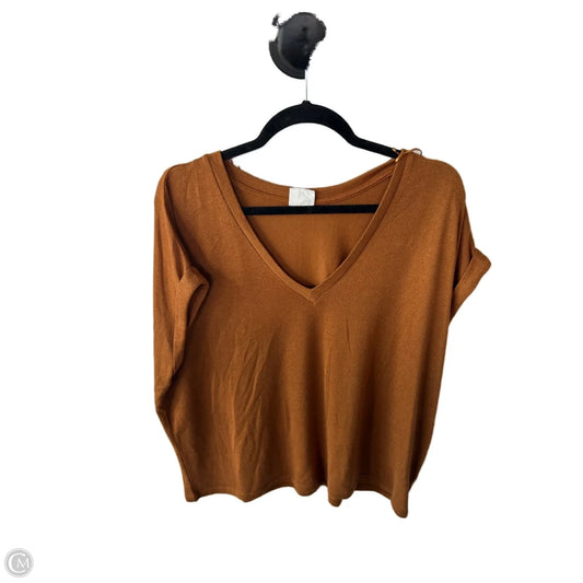 Top Short Sleeve Basic By Clothes Mentor In Orange, Size: L