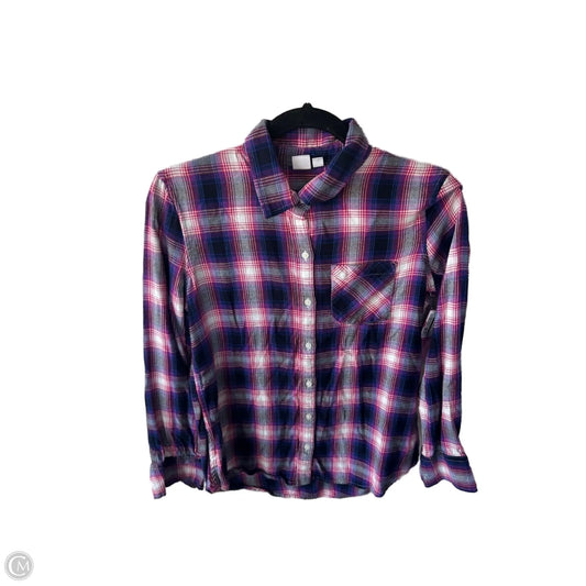 Top Long Sleeve By Gap In Black & Purple, Size: M
