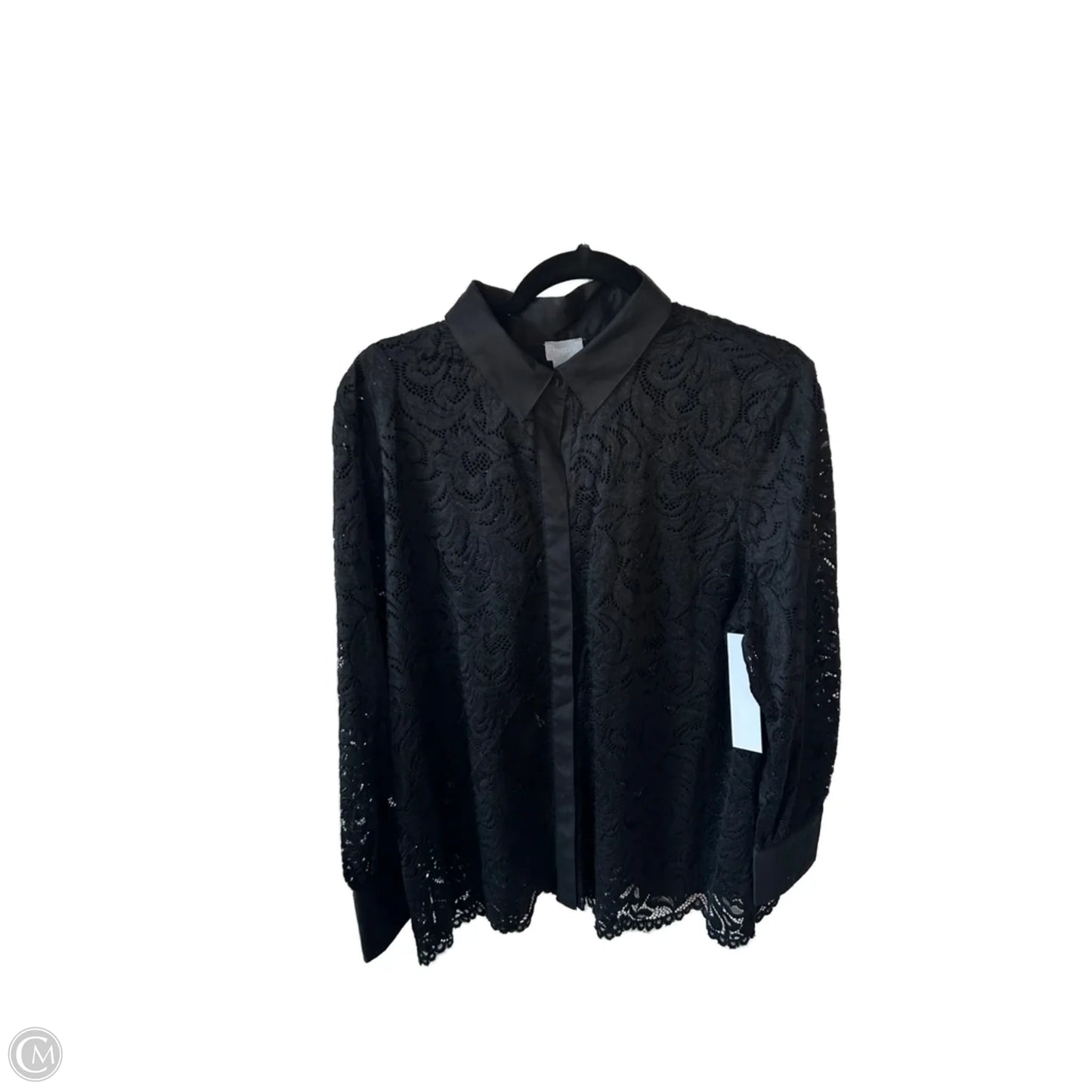 Top Long Sleeve By Chicos In Black, Size: Xl