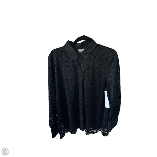 Top Long Sleeve By Chicos In Black, Size: Xl