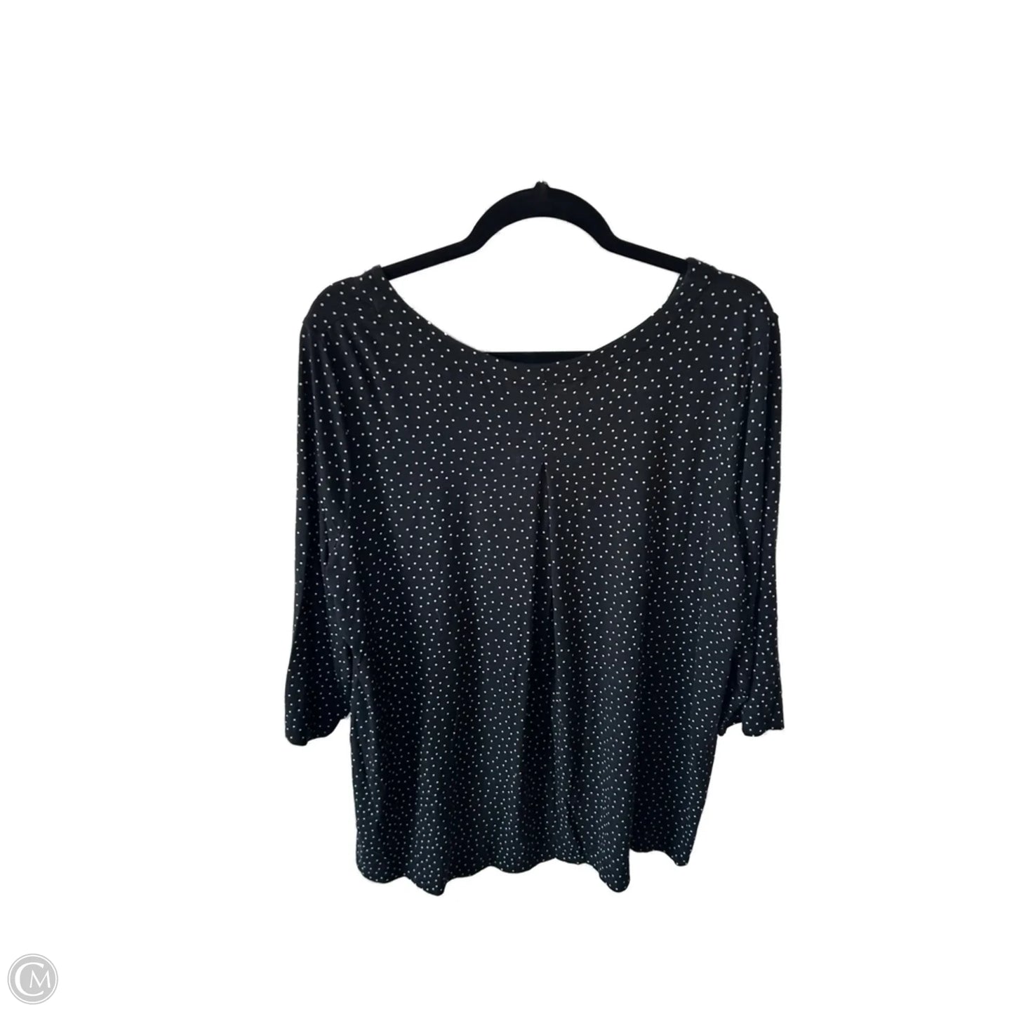 Top Long Sleeve Basic By J. Jill In Black & White, Size: Xl