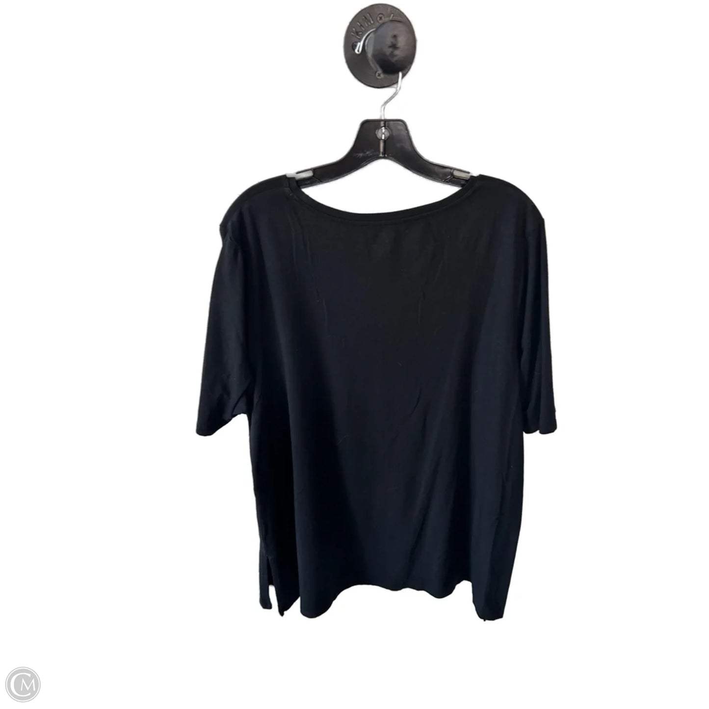 Top Short Sleeve Basic By Chicos In Black, Size: Xl
