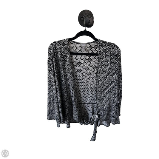 Top Long Sleeve By Chicos In Black & Cream, Size: Xl