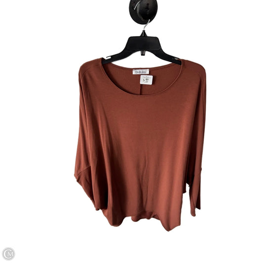 Top Long Sleeve By Clothes Mentor In Brown, Size: L