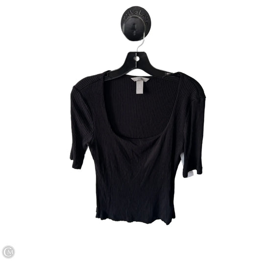 Top Short Sleeve Basic By H&m In Black, Size: L