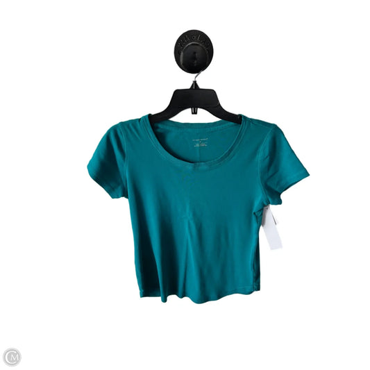 Top Short Sleeve Basic By Christopher And Banks In Blue, Size: M