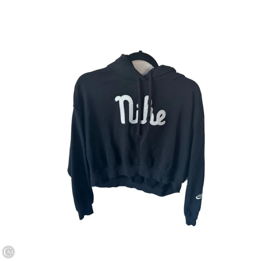 Athletic Sweatshirt Hoodie By Nike In Black, Size: L