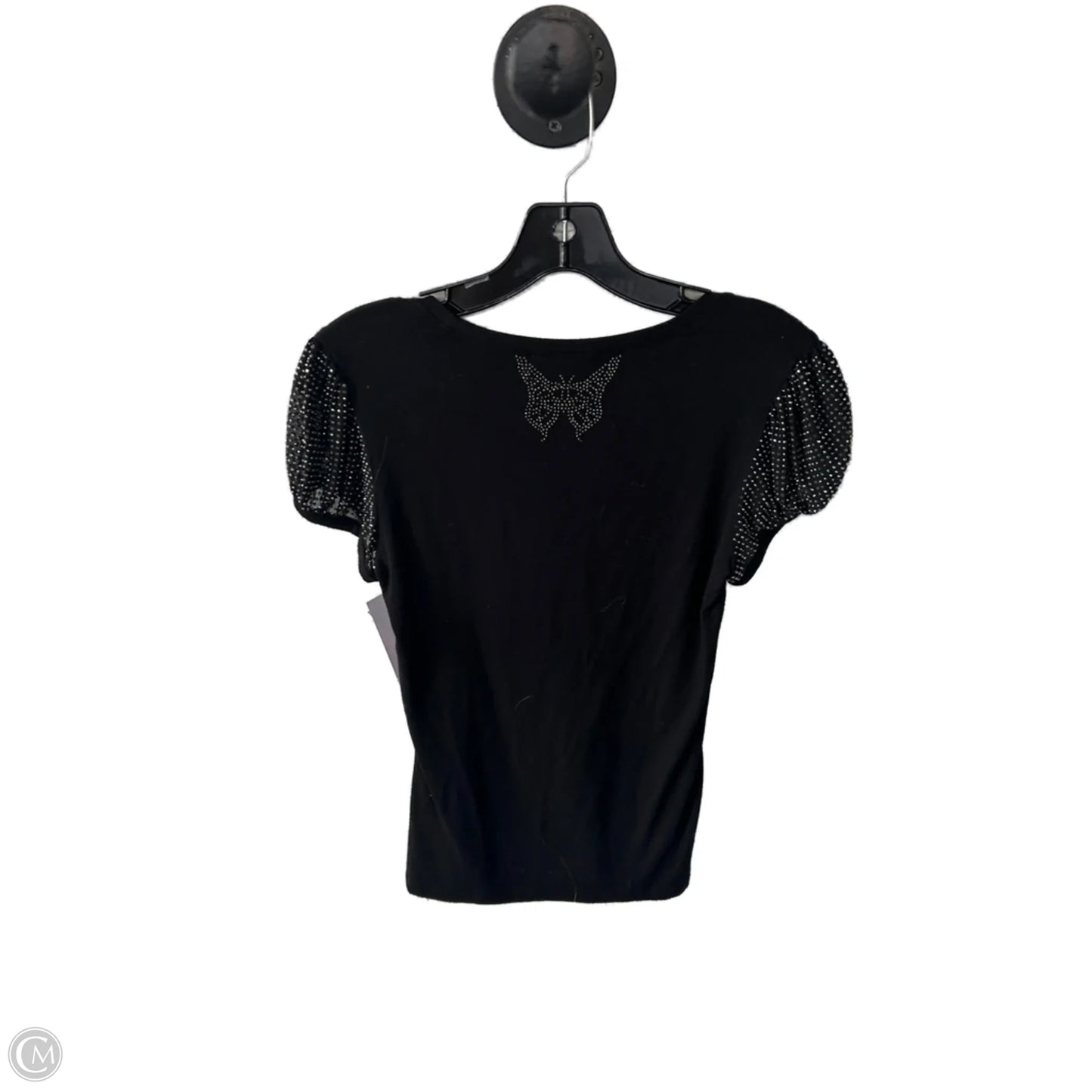 Top Short Sleeve By Clothes Mentor In Black, Size: S