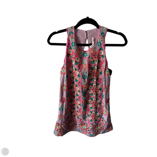 Dress Casual Short By Anthropologie In Orange & Pink, Size: Xs