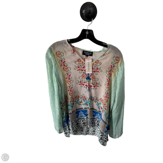 Top Long Sleeve By Sundance In Green & Tan, Size: Xs