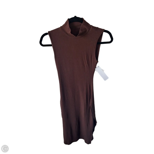 Dress Casual Midi By Clothes Mentor In Brown, Size: Xs