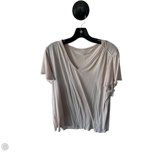 Top Short Sleeve Basic By Maurices In Tan, Size: Xxl