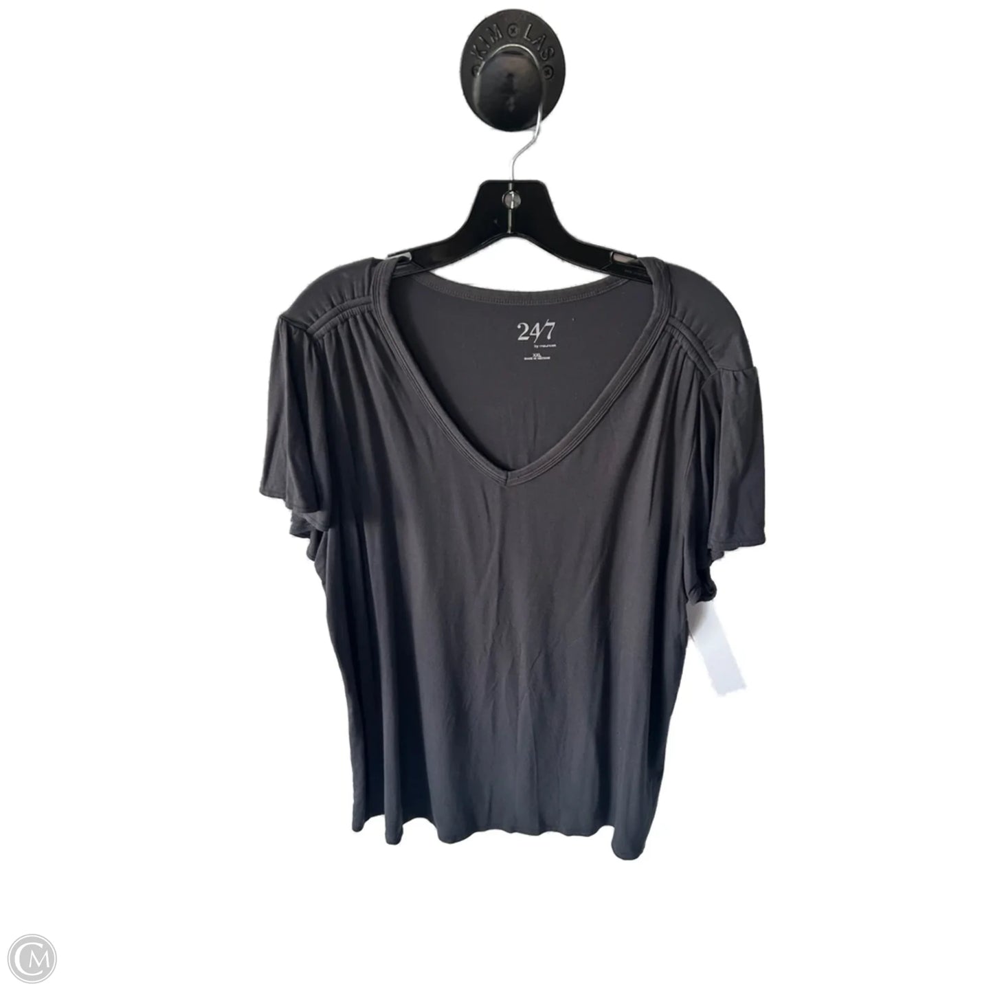 Top Short Sleeve Basic By Maurices In Grey, Size: Xxl