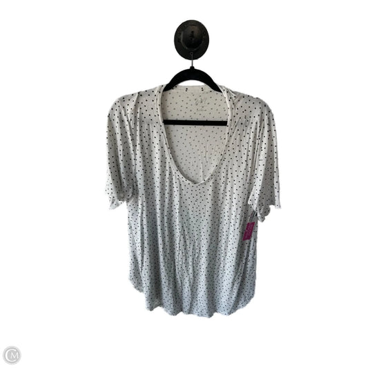 Top Short Sleeve Basic By Maurices In Black & White, Size: Xxl