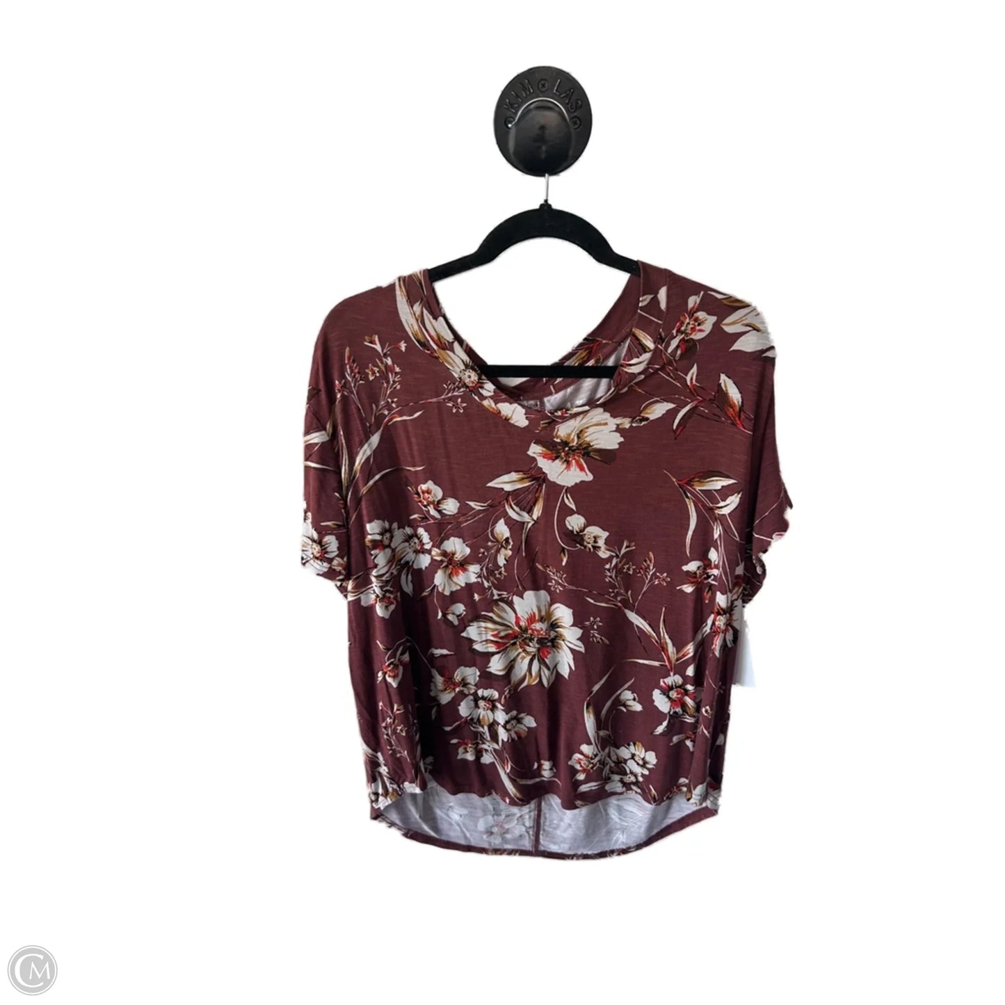 Top Short Sleeve Basic By Maurices In Brown, Size: Xl