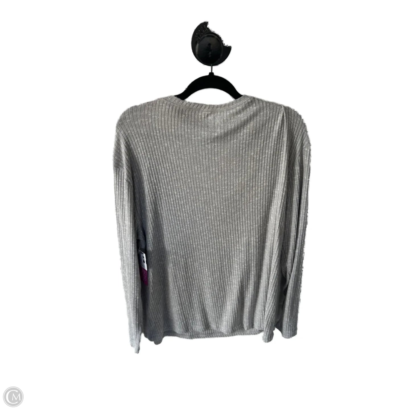 Top Long Sleeve Basic By Maurices In Grey, Size: Xl