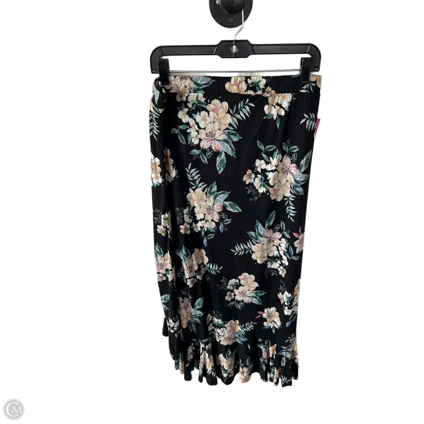 Skirt Midi By Lascana In Black & Green, Size: 8