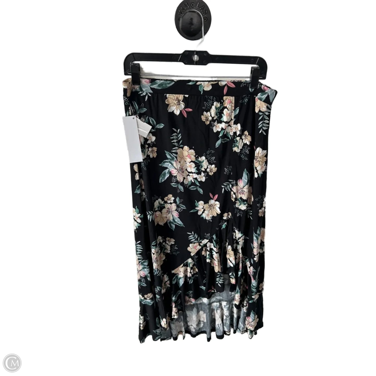 Skirt Midi By Lascana In Black & Green, Size: 8