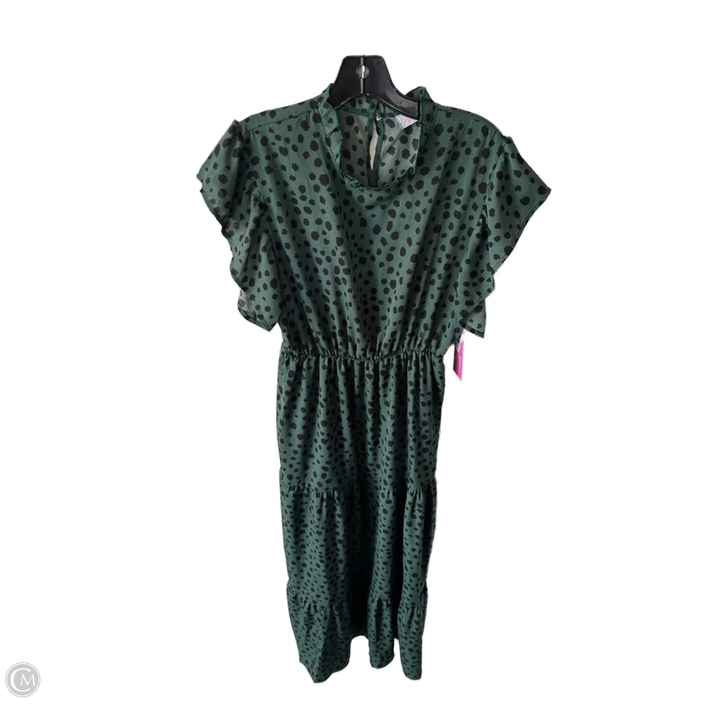 Dress Casual Maxi By Cme In Black & Green, Size: M
