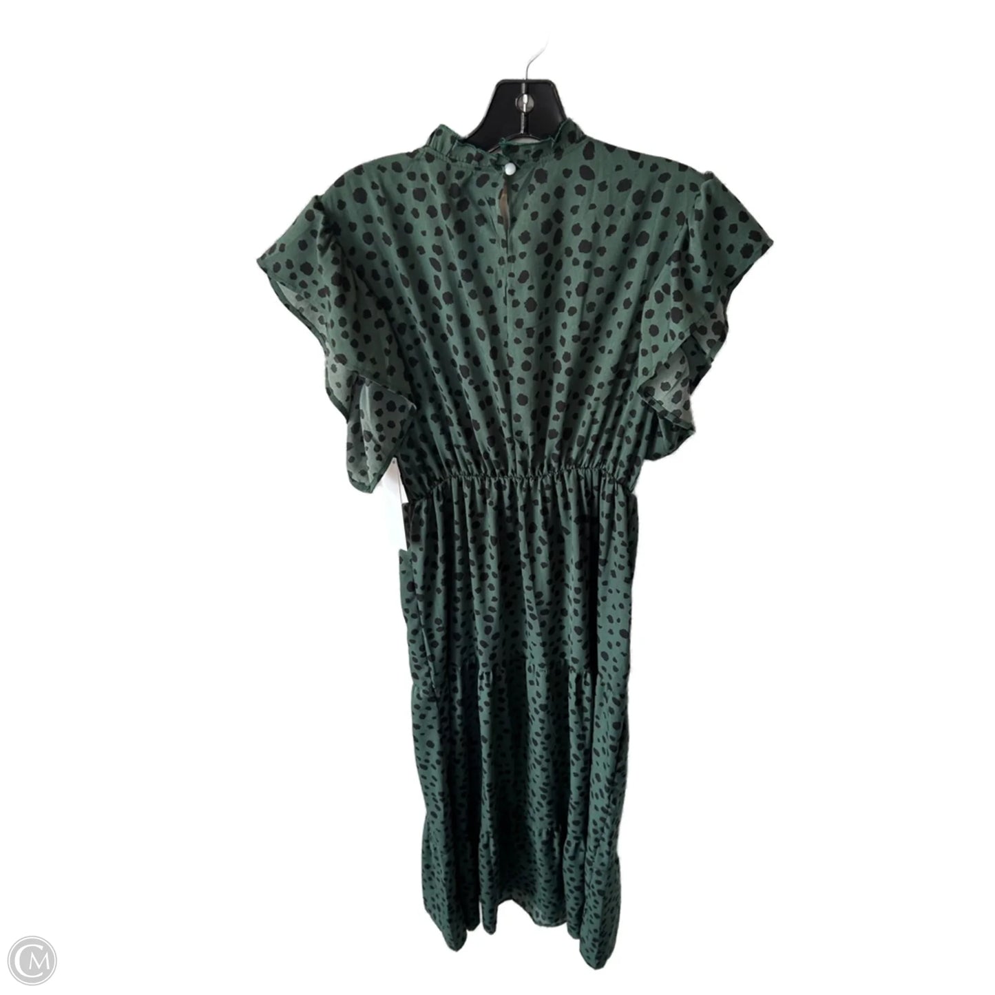 Dress Casual Maxi By Cme In Black & Green, Size: M