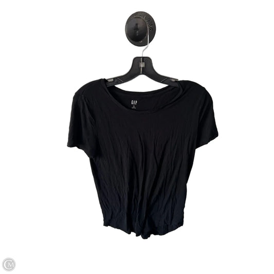 Top Short Sleeve Basic By Gap In Black, Size: M