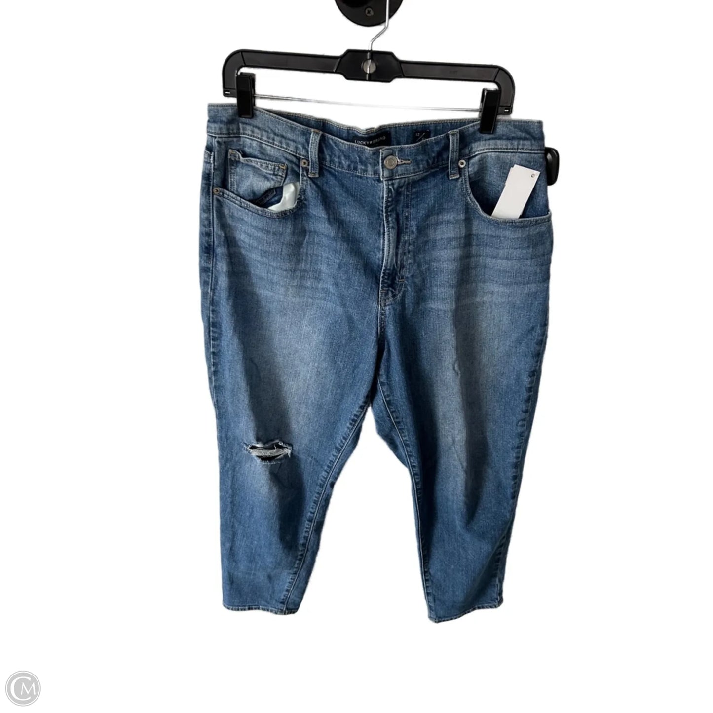 Jeans Boyfriend By Lucky Brand In Blue Denim, Size: 12