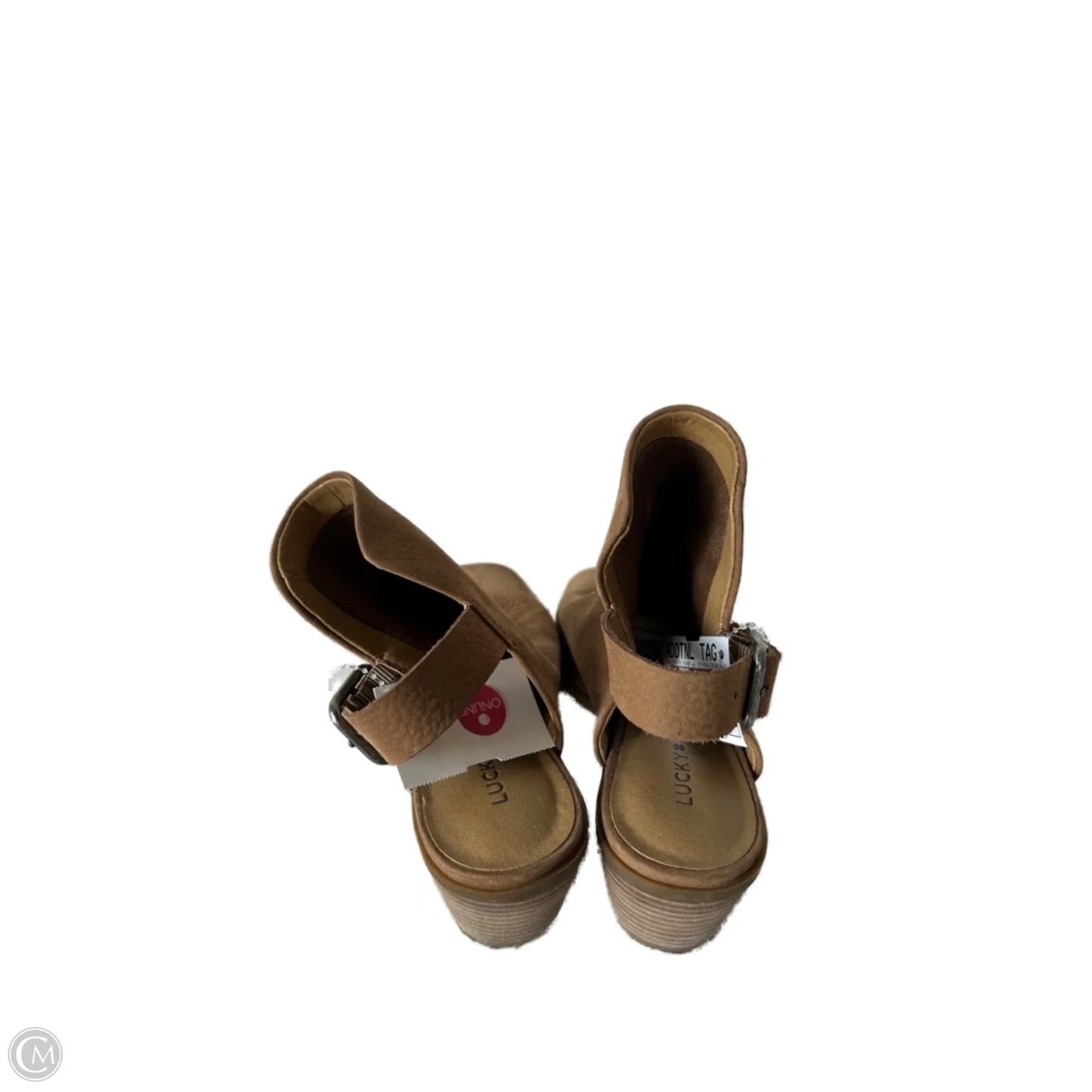 Sandals Heels Block By Lucky Brand In Brown, Size: 6