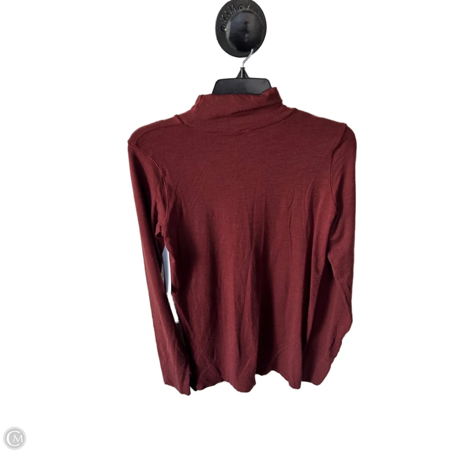 Athletic Top Long Sleeve Collar By Athleta In Brown, Size: L