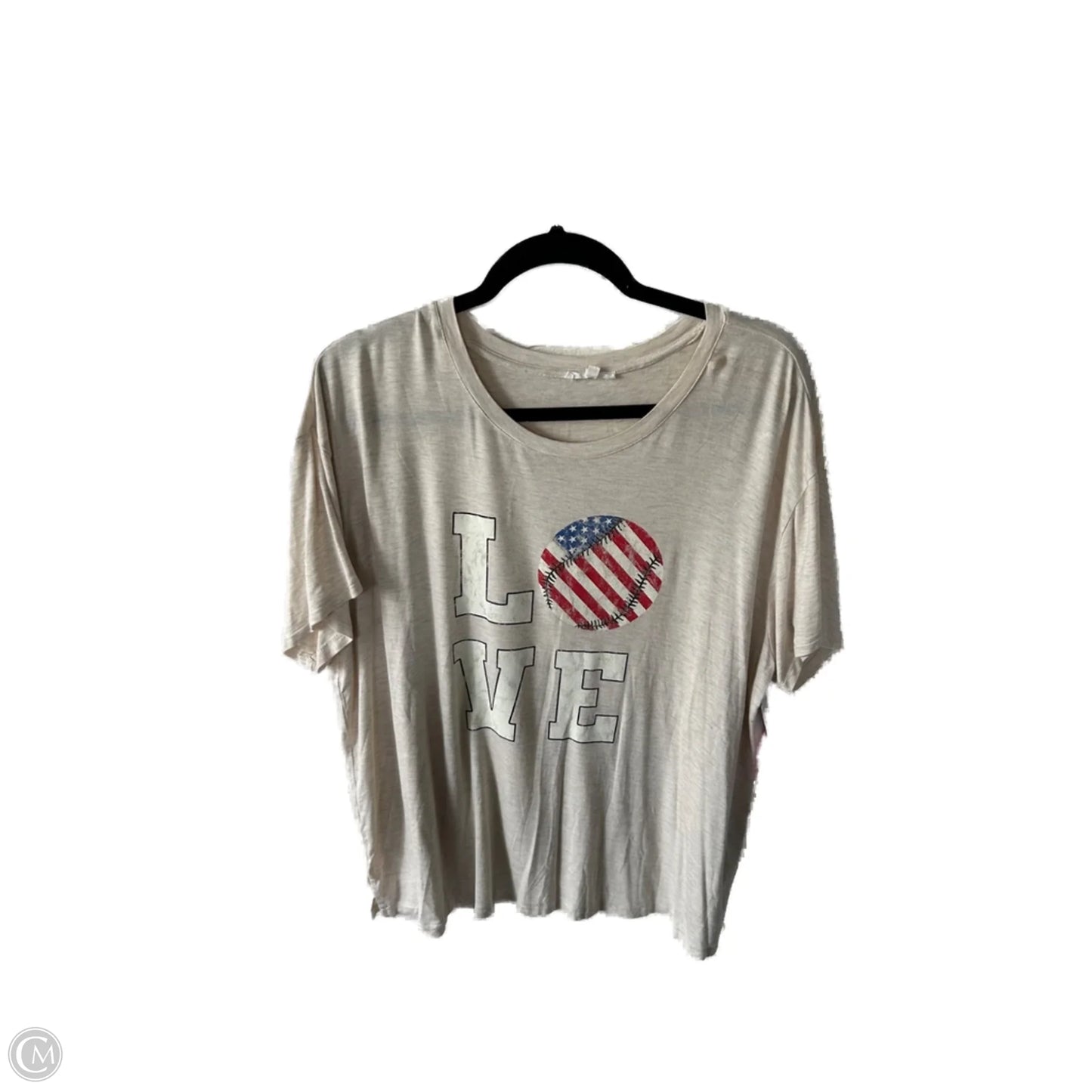 Top Short Sleeve Basic By Maurices In Tan, Size: Xxl