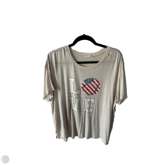 Top Short Sleeve Basic By Maurices In Tan, Size: Xxl