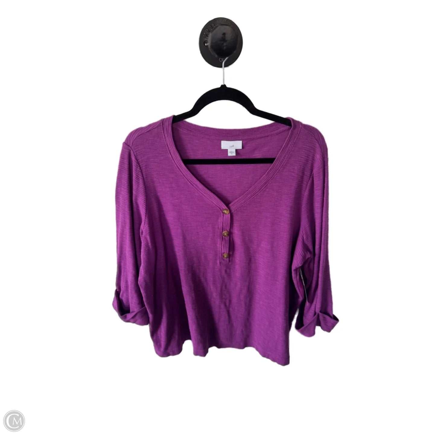 Top 3/4 Sleeve By J. Jill In Purple, Size: Xl