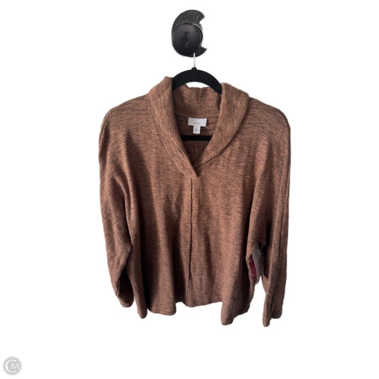 Top Long Sleeve By Pure Jill In Brown, Size: Xl