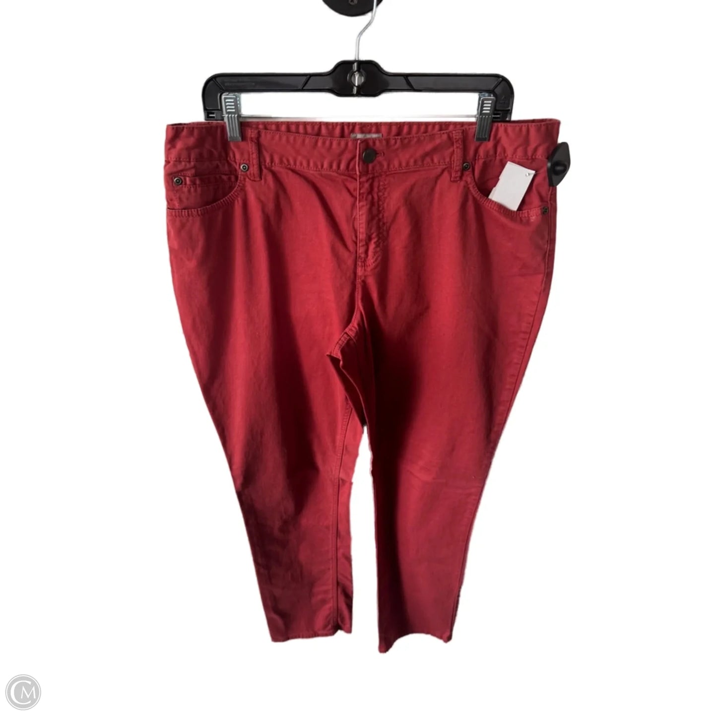 Jeans Straight By J. Jill In Red Denim, Size: 14