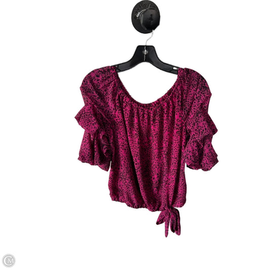 Top 3/4 Sleeve By Vince Camuto In Black & Pink, Size: S