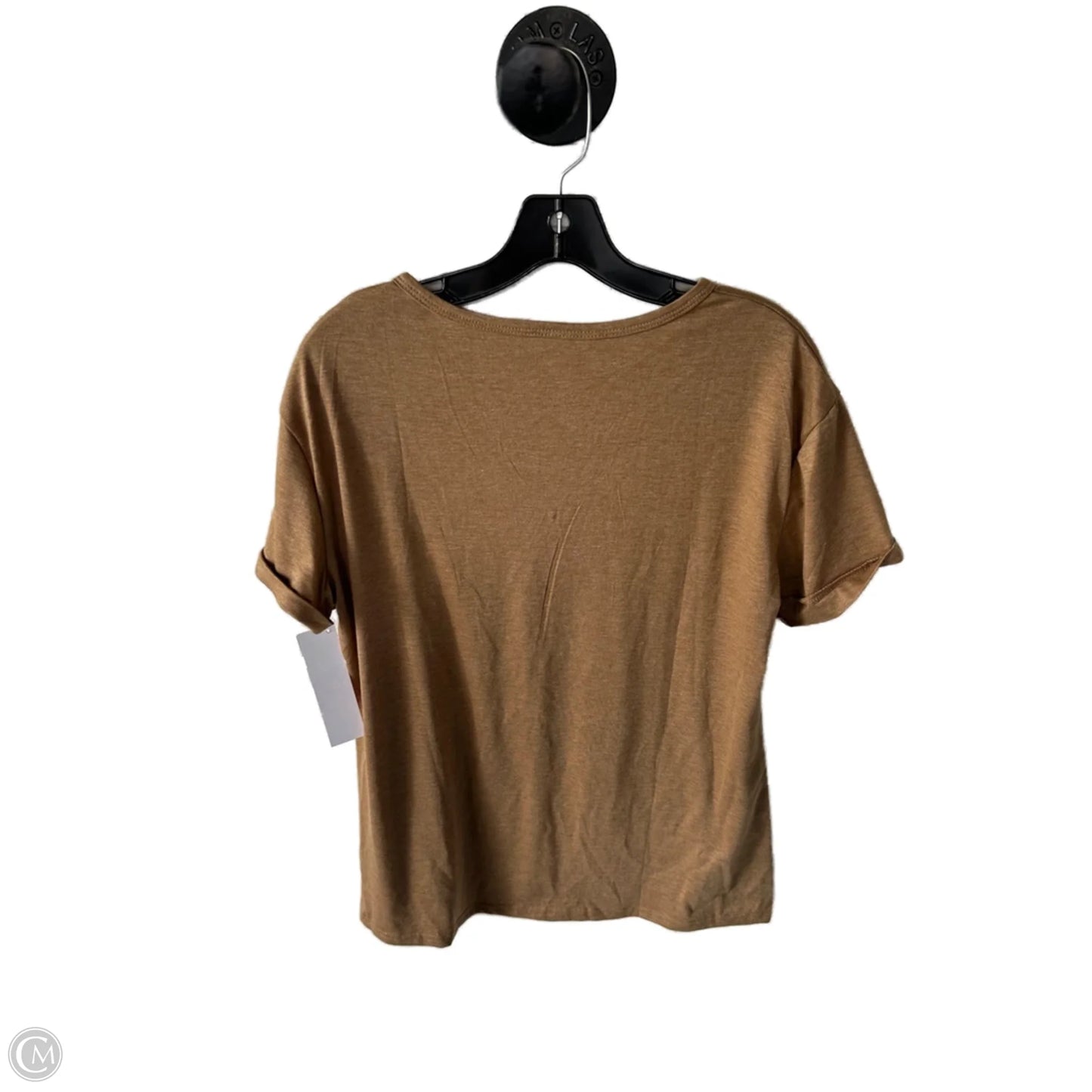 Top Short Sleeve Basic By Cme In Brown, Size: L