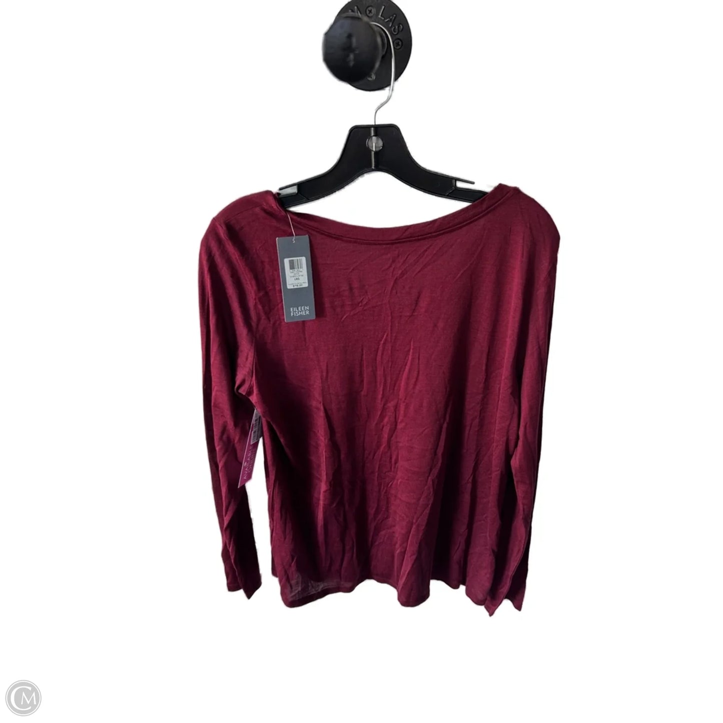 Top Long Sleeve Basic By Eileen Fisher In Red, Size: L