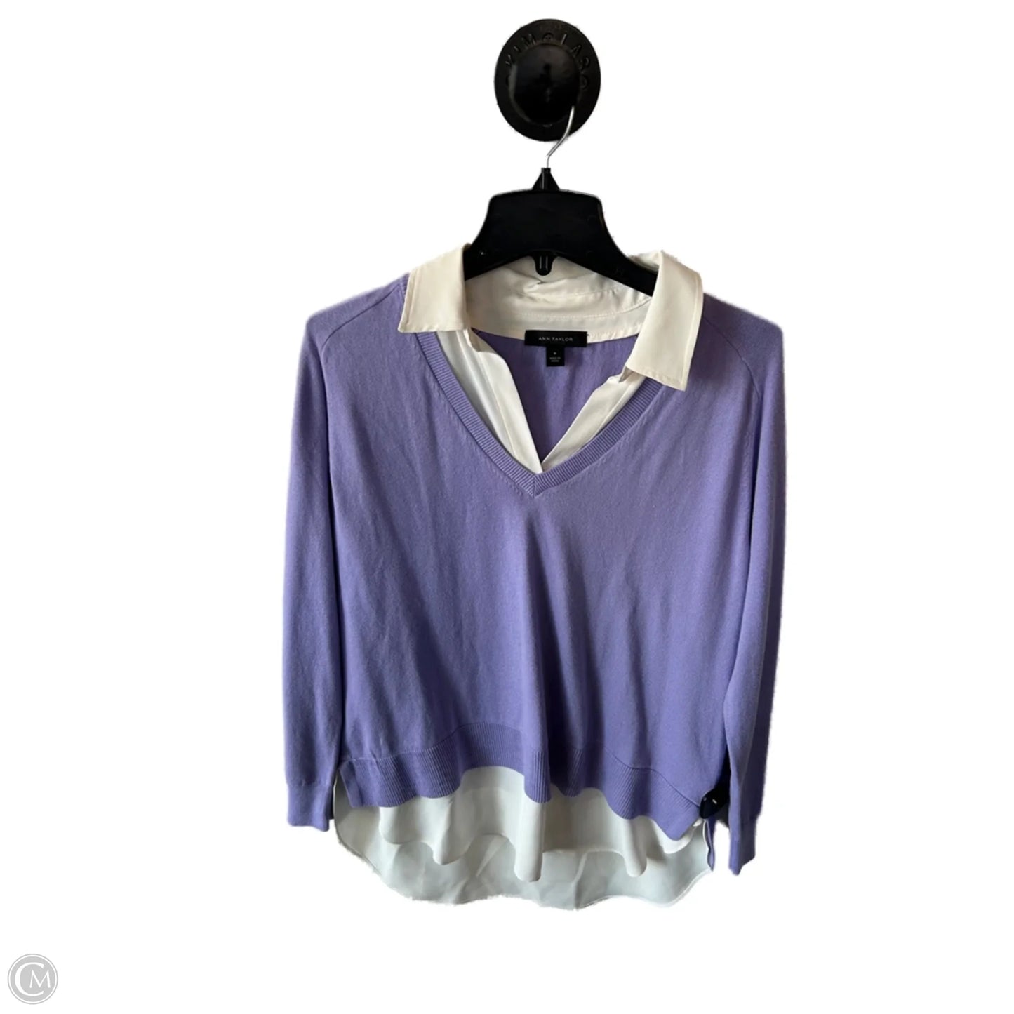 Sweater By Ann Taylor In Purple, Size: M
