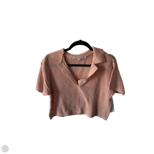 Sweater Short Sleeve By Double Zero In Orange, Size: S