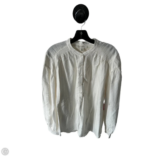 Top Long Sleeve By Treasure And Bond In Cream, Size: M