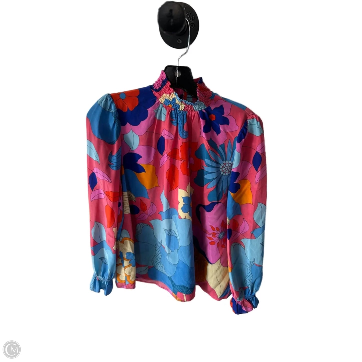 Top Long Sleeve By Tucker In Blue & Pink, Size: S
