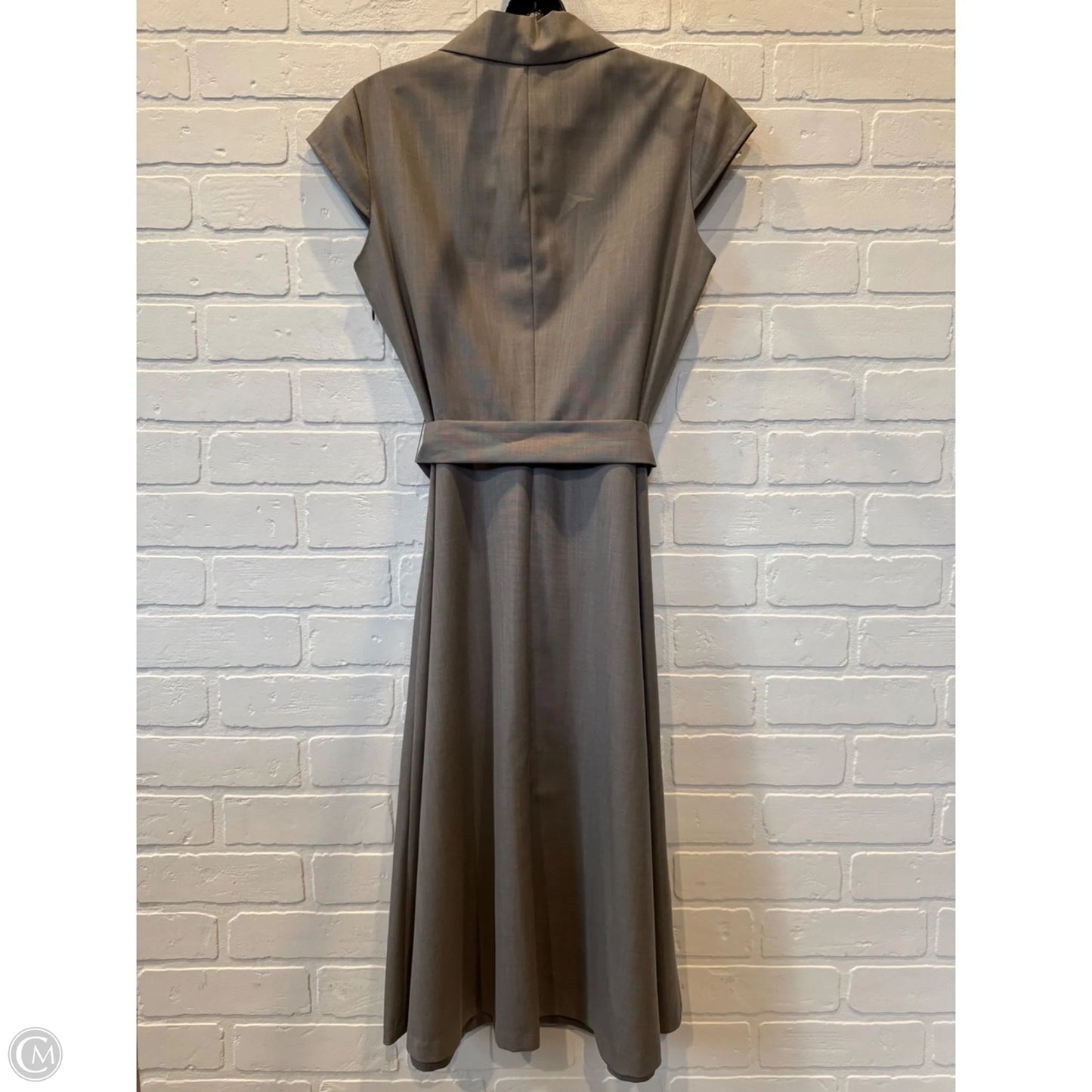 Dress Work By Calvin Klein In Tan, Size: S