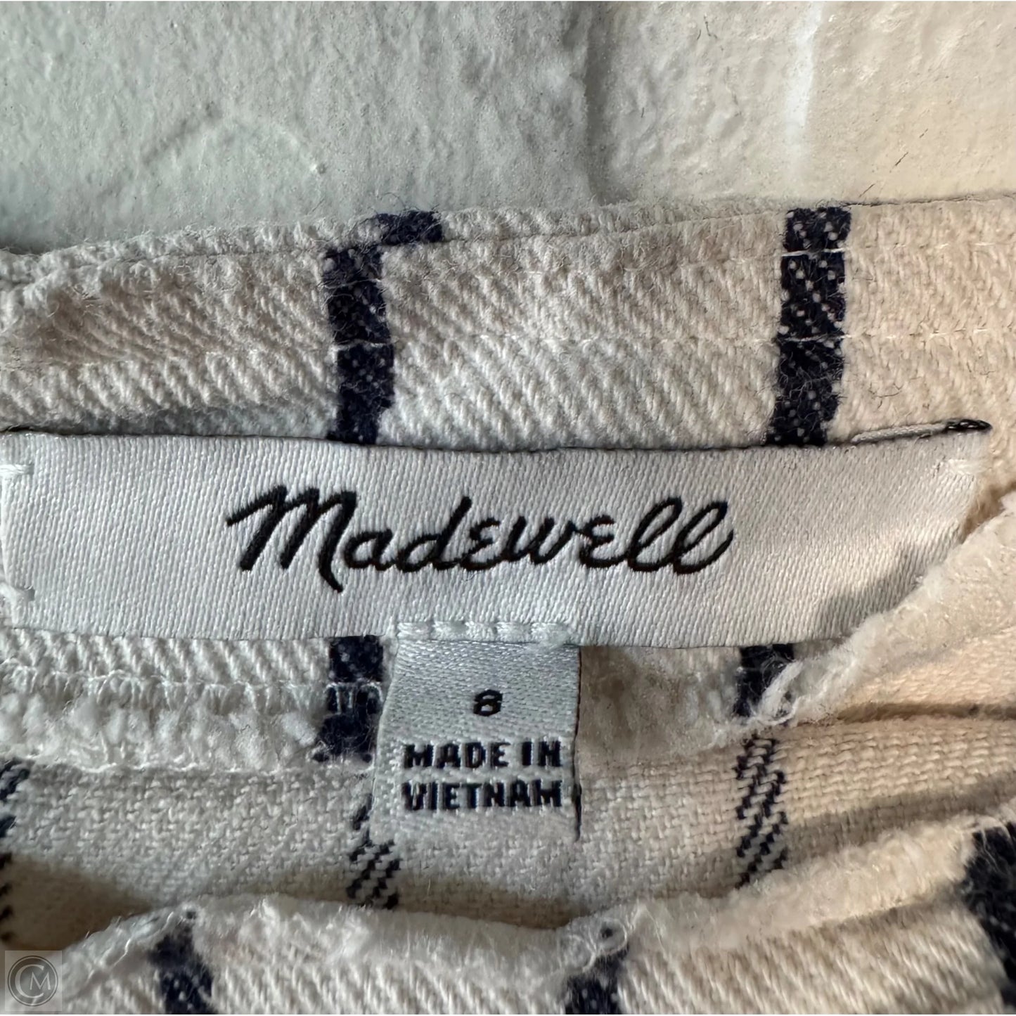 Skirt Mini & Short By Madewell In Black & Cream, Size: 8