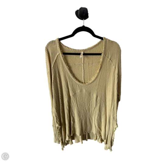 Top Long Sleeve By Free People In Yellow, Size: L