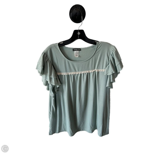 Top Short Sleeve By Heimish Usa In Green, Size: L